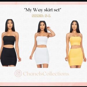 Stylish Tube Top and Skirt Set
